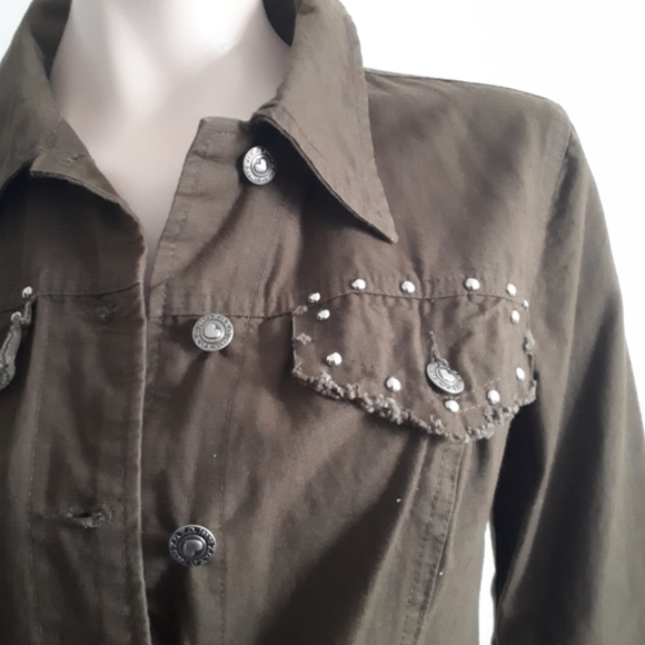 XOXO | Khaki Maxi Duster Jacket - Picture 7 of 15